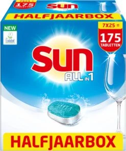 SUN® Sun All-in-1 Normaal Vaatwastabletten - 7 X 25 Tabletten - Voordeelverpakking 21 SUN® Sun All-in-1 Normaal Vaatwastabletten - 7 X 25 Tabletten - Voordeelverpakking -Thuis Winkel 1006x1200 1