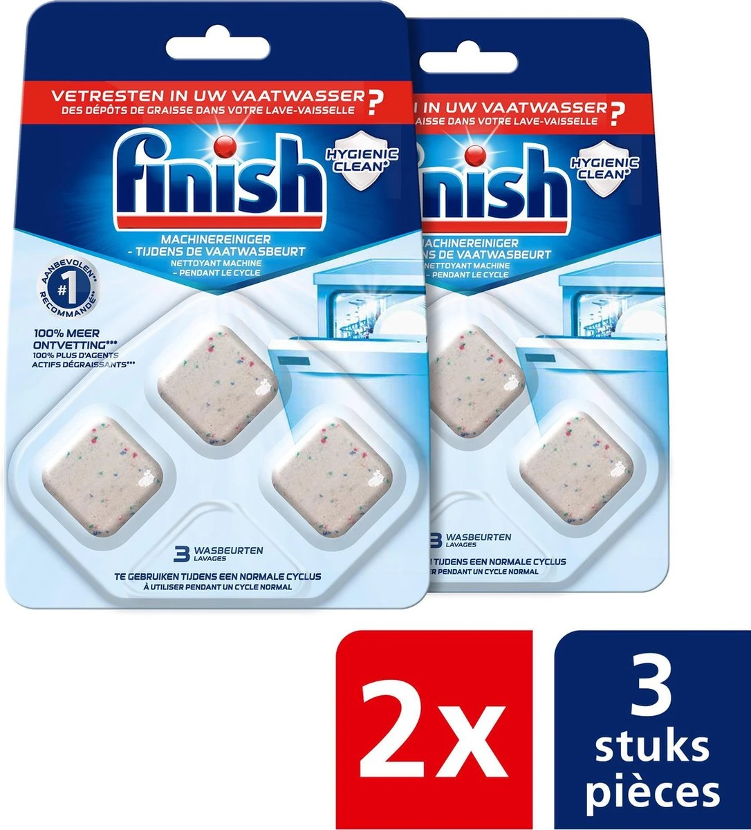 Finish Machinereiniger Tijdens De Wasbeurt - 6 Stuks 3 Finish Machinereiniger Tijdens De Wasbeurt - 6 Stuks