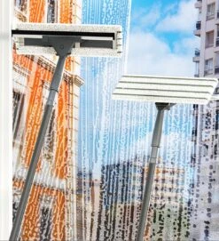 Raamwisser Met Telescoopsteel - Telescopische Raamwisser - Verstelbare Raamwisser - Ruitenwasser - Uitschuifbare Ramenwisser - Ramenzemer