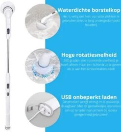 Elektrische Scrubber - Veelzijdige Schrobborstel - Elektrische Schoonmaakborstel - Binnen En Buiten Schoonmaken -Thuis Winkel 1099x1200