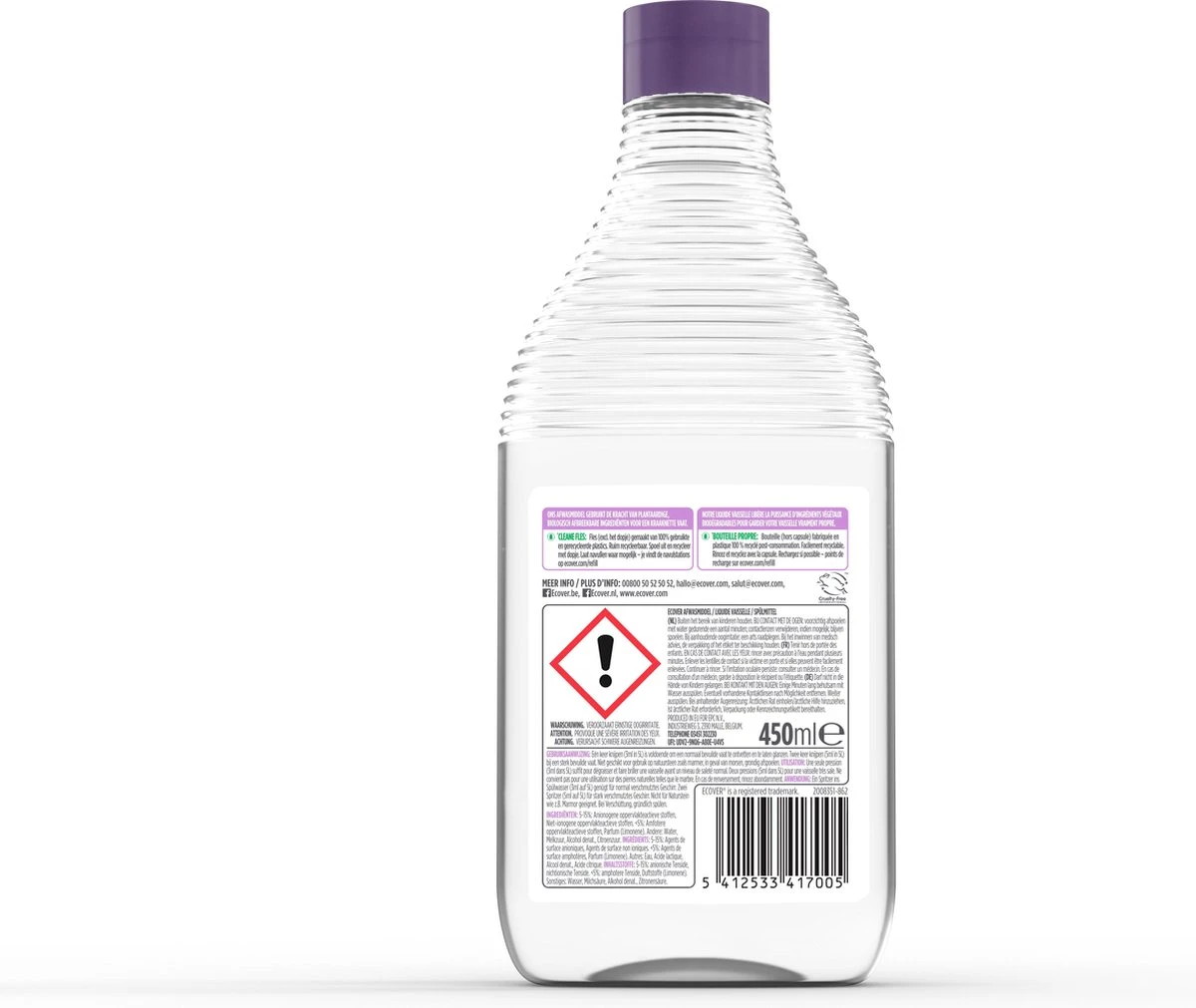 Ecover - Afwasmiddel - Lelie & Lotus - Voordeelverpakking 8 X 450 Ml 7 Ecover - Afwasmiddel - Lelie & Lotus - Voordeelverpakking 8 X 450 Ml - Afbeelding 5