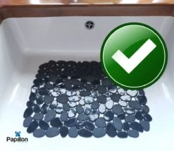 Merkloos Papillon - Gootsteenmat - 40x30 Cm - Kiezels Zwart -Thuis Winkel 1200x1039