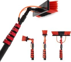 Merkloos Telescoopsteel Ramenwassen 4,6M - Met Borstel & Waterdoorvoer - Voor Ramen - Watertoevoer - Borstel -Thuis Winkel 1200x1051 1