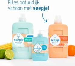 Seepje Wasverzachter - Pioenroos En Cederhout – Natuurlijke Ingredienten - 4 X 30 Wasbeurten - 4 X 750ML -Thuis Winkel 1200x1063