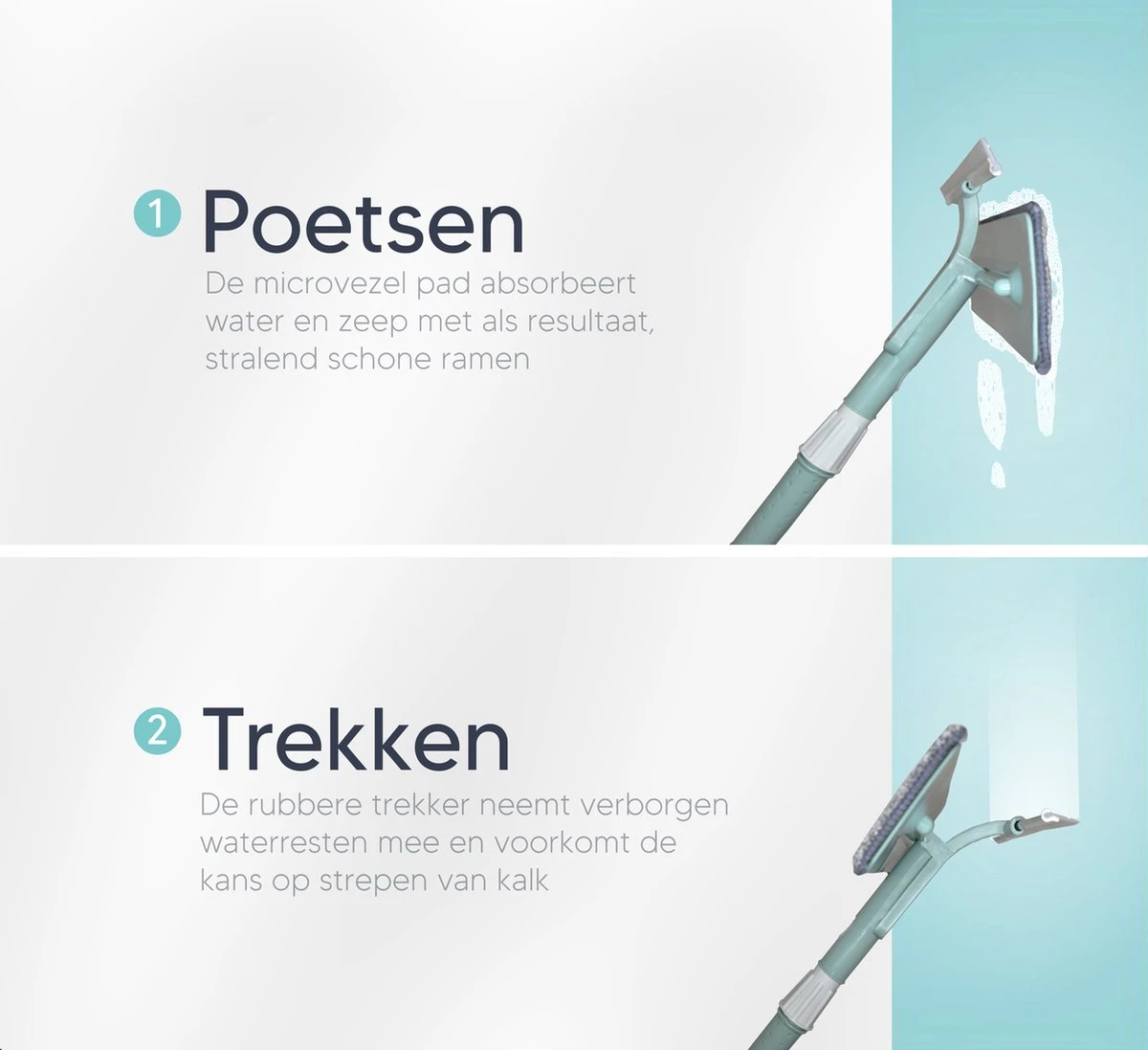 Johannes & Co Raamwisser Met Telescoopsteel 120cm Ruitenreiniger - Ramenwasser - Ramenwisser 10 Johannes & Co Raamwisser Met Telescoopsteel 120cm Ruitenreiniger - Ramenwasser - Ramenwisser - Afbeelding 8