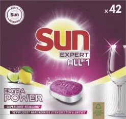 SUN® Sun Expert All-in 1 Extra Power Citroen Vaatwastabletten 10 SUN® Sun Expert All-in 1 Extra Power Citroen Vaatwastabletten -Thuis Winkel 1200x1131