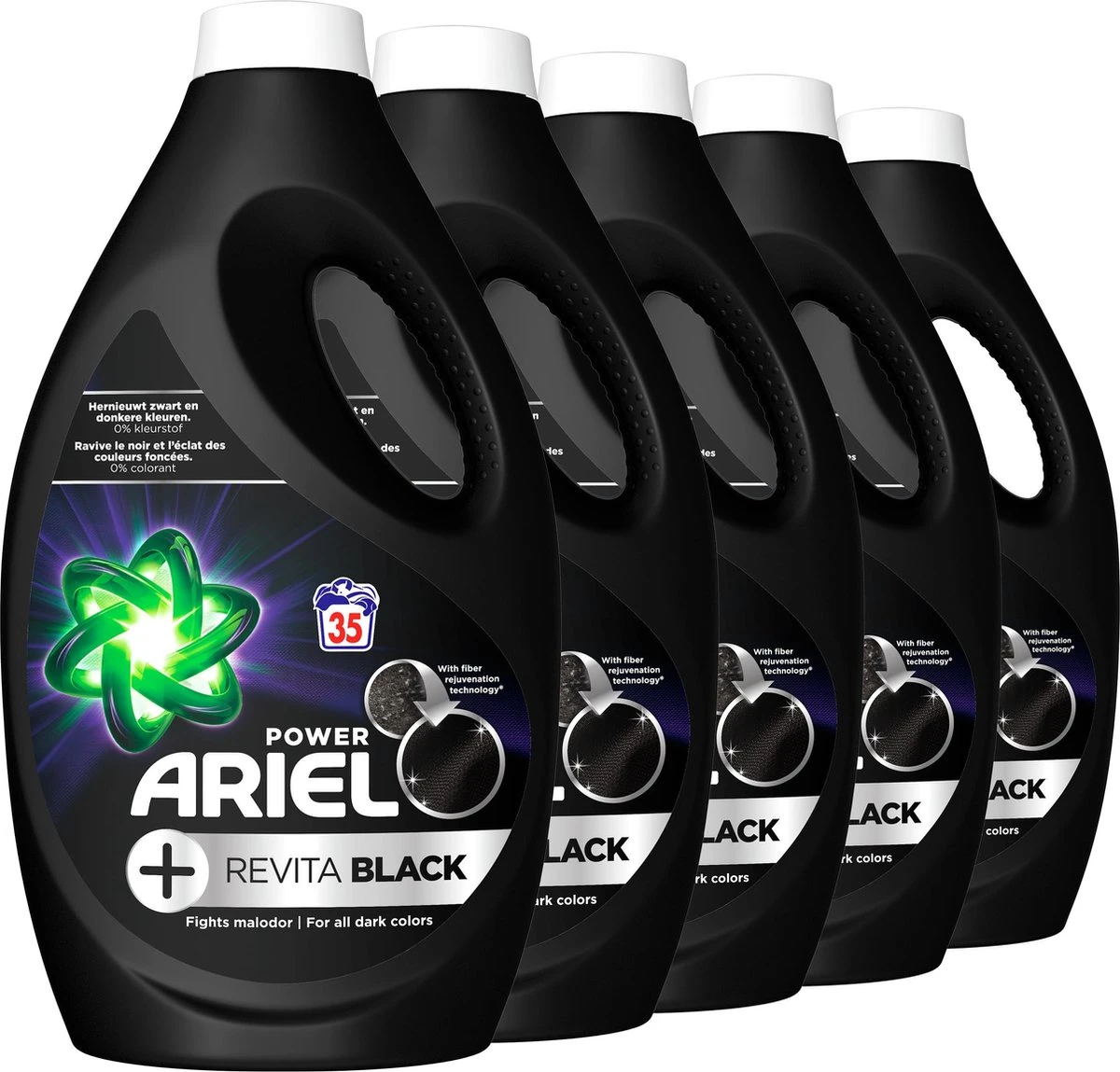 Ariel Vloeibaar Wasmiddel + Revitablack Zwart - 5x35 Wasbeurten - Voordeelverpakking 3 Ariel Vloeibaar Wasmiddel + Revitablack Zwart - 5x35 Wasbeurten - Voordeelverpakking