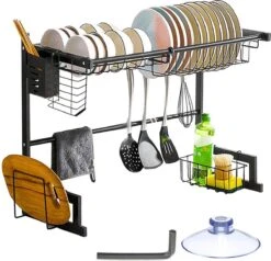 Afdruiprek Droger Zwart Voor Bestek Boven De Gootsteen 65 Cm X 29 Cm X 52 Cm -Thuis Winkel 1200x1154 3