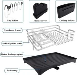 Doogo® Afdruiprek Met Bestekkorf En Lekbak Voor Keukenborden En Bestek Afdruiprek Met Draaibare Uitloop 12 Doogo® Afdruiprek Met Bestekkorf En Lekbak Voor Keukenborden En Bestek Afdruiprek Met Draaibare Uitloop -Thuis Winkel 1200x1169 4