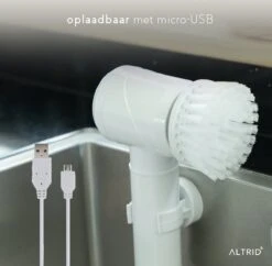 Altrid Elektrische Schoonmaakborstel - Oplaadbaar - Verbeterde Versie - 3 Opzetstukken - Poetsmachine - Handborstel - Schrobborstel - Schrobber - Reinigingsborstel - Schoonmaakmiddelen -Thuis Winkel 1200x1176 7
