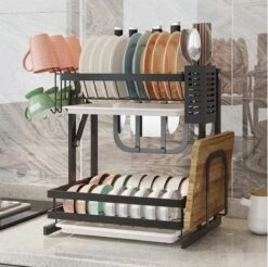 Doogo® Afdruiprek Met Lekbak 2 Laags – Inklapbaar - Muur Hangen Mogelijke - Afwasrek – Met 2 Lekbakken – Extra Accessories Voor Servies En Snijplanken - RVS 23 Doogo® Afdruiprek Met Lekbak 2 Laags – Inklapbaar - Muur Hangen Mogelijke - Afwasrek – Met 2 Lekbakken – Extra Accessories Voor Servies En Snijplanken - RVS -Thuis Winkel 1200x1195 5