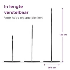 MAYMS® Vloerwisser Badkamer - Vloertrekker - Vloertrekker Met Steel - Floor Wiper - Aftrekker - RVS - Zwart - Design - Wisser - Vloerwisser Douche -Thuis Winkel 1200x1200 1009