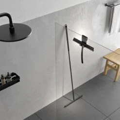 MAYMS® Vloerwisser Badkamer - Vloertrekker - Vloertrekker Met Steel - Floor Wiper - Aftrekker - RVS - Zwart - Design - Wisser - Vloerwisser Douche -Thuis Winkel 1200x1200 1015
