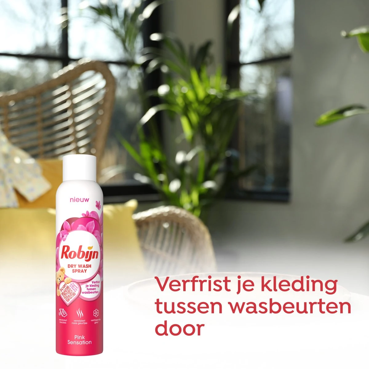 Robijn Pink Sensation Dry Wash Spray - 2 X 200 Ml - Voordeelverpakking 6 Robijn Pink Sensation Dry Wash Spray - 2 X 200 Ml - Voordeelverpakking - Afbeelding 4