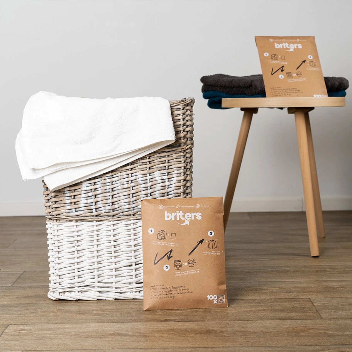 Briters Wasmiddelstrips - 100 Wasbeurten - Ecologisch Wasmiddel - 100% Plasticvrij - Fresh Linen - Wasstrips 6 Briters Wasmiddelstrips - 100 Wasbeurten - Ecologisch Wasmiddel - 100% Plasticvrij - Fresh Linen - Wasstrips - Afbeelding 5