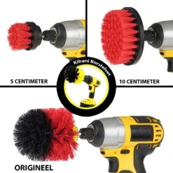 Kibani 3 Delige Borstelset Voor Boormachine - Rood - Voor Beton, Baksteen En Andere Ruwe Oppervlakken - Schrobborstel – Boorborstel – Schuurborstel - Borstel Boormachine – Schoonmaakborstel – Reinigingsborstel – Tapijtreiniger - Borstelset -Thuis Winkel 1200x1200 506