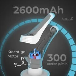 GoScrub® Elektrische Schoonmaakborstel – Elektrische Schrobber - Schrobborstel – Voor Badkamer Of Keuken – Schrobber Met Steel – Luiwagen – Polijstmachine - Poetsmachine Met 10 Opzetstukken -Thuis Winkel 1200x1200 523
