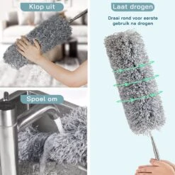 ForDig Telescopische Plumeau Microvezel - Duster Met Telescoopsteel Uitschuifbaar Tot 250 Cm - Wasbaar - 360 Graden Draaibaar -Thuis Winkel 1200x1200 542