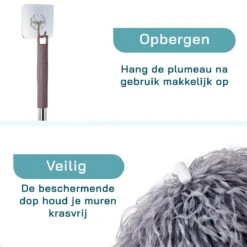 ForDig Telescopische Plumeau Microvezel - Duster Met Telescoopsteel Uitschuifbaar Tot 250 Cm - Wasbaar - 360 Graden Draaibaar -Thuis Winkel 1200x1200 544