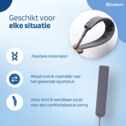 Woodoro Ragebol Uitschuifbaar Complete 9-Delige Set - Verstelbare Telescoopsteel - Plumeau - RVS - Zwart & Grijs -Thuis Winkel 1200x1200 572