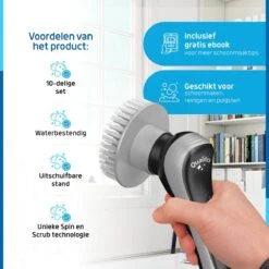 Qualitics Elektrische Schoonmaakborstel - Roterende Polijstmachine - Schrobborstel - Poetsmachine - Vloerreiniger Met 10 Opzetstukken 19 Qualitics Elektrische Schoonmaakborstel - Roterende Polijstmachine - Schrobborstel - Poetsmachine - Vloerreiniger Met 10 Opzetstukken -Thuis Winkel 1200x1200 598