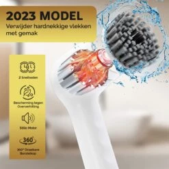 MostEssential Premium Elektrische Schoonmaakborstel 2023 Model – Elektrische Schrobber - Schrobborstel - Poetsmachine – Voor Badkamer Of Keuken - Inclusief 4 Borstelkoppen -Thuis Winkel 1200x1200 621
