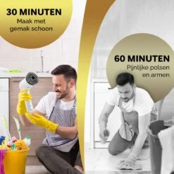 MostEssential Premium Elektrische Schoonmaakborstel 2023 Model – Elektrische Schrobber - Schrobborstel - Poetsmachine – Voor Badkamer Of Keuken - Inclusief 4 Borstelkoppen -Thuis Winkel 1200x1200 622