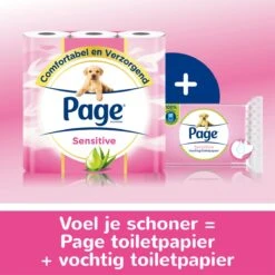 Page Vochtig Toiletpapier - 6 X 74 Stuks - Sensitive Maxi Vochtig Wc Papier - Voordeelverpakking -Thuis Winkel 1200x1200 708