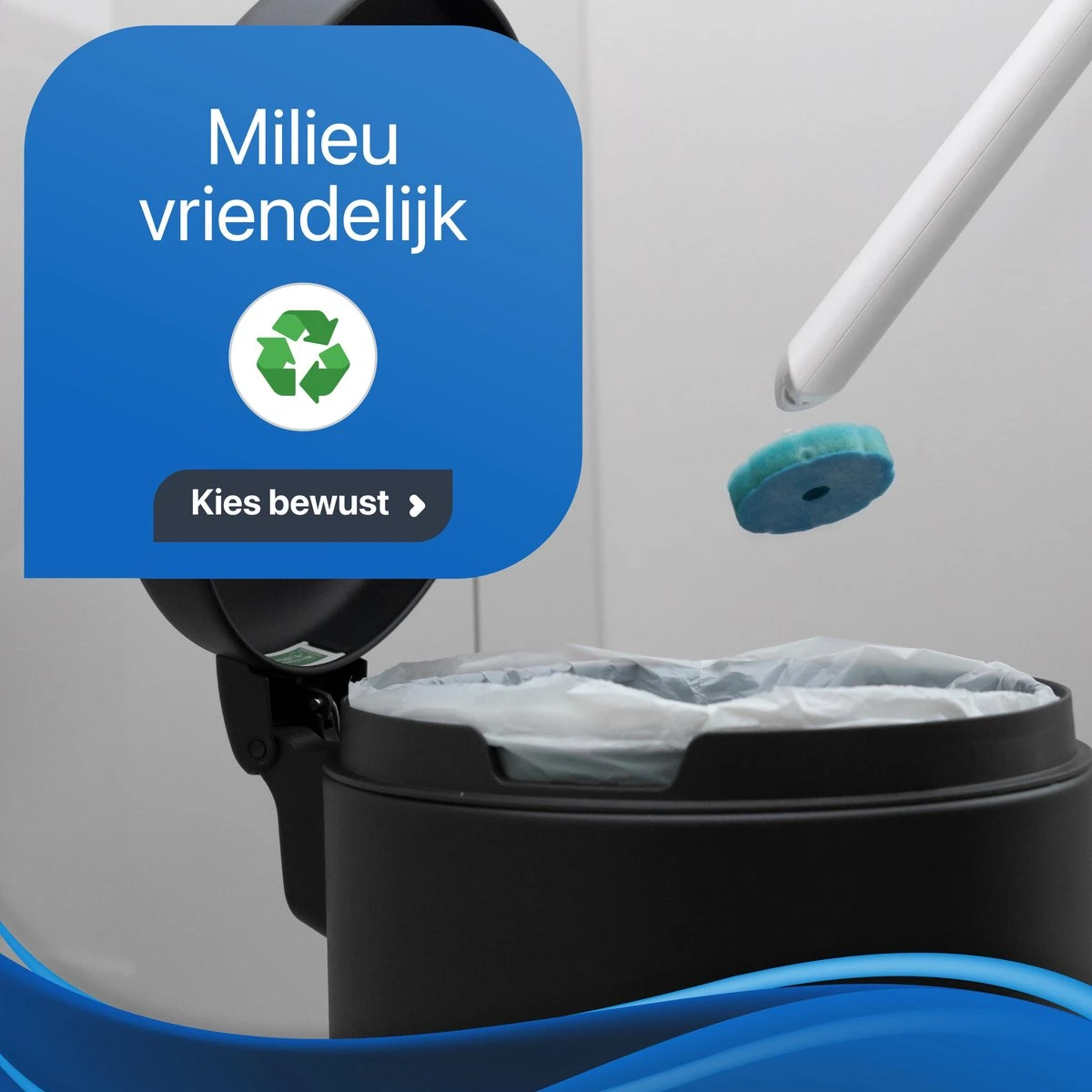 RevoBrush 28x Ocean Breeze Foaming Pads Navulling - WC Borstel Met Houder Vrijstaand 7 RevoBrush 28x Ocean Breeze Foaming Pads Navulling - WC Borstel Met Houder Vrijstaand - Afbeelding 5