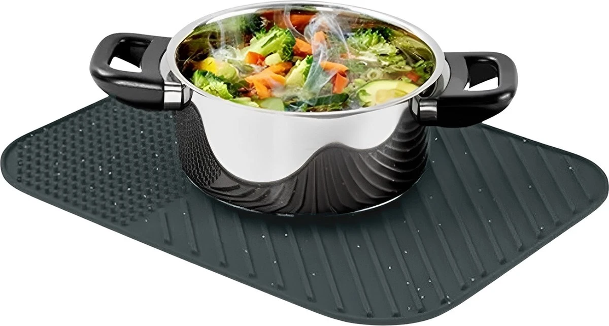 Alpina Afdruipmat - Droogmat - Siliconen - 26,5x34,5 Cm - Grijs 6 Alpina Afdruipmat - Droogmat - Siliconen - 26,5x34,5 Cm - Grijs - Afbeelding 5