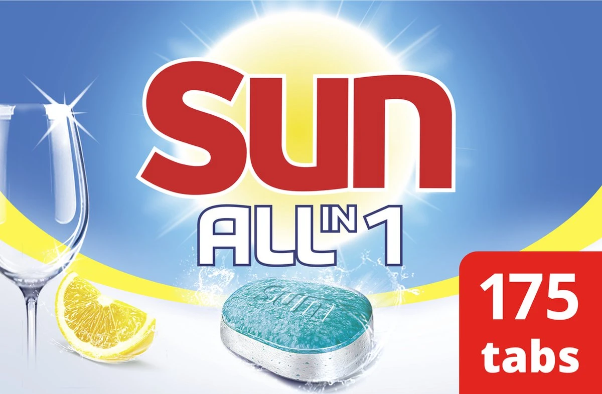 SUN® Sun All-In-1 Citroen Vaatwastabletten - 7 X 24 Tabletten - Voordeelverpakking 10 SUN® Sun All-In-1 Citroen Vaatwastabletten - 7 X 24 Tabletten - Voordeelverpakking - Afbeelding 8