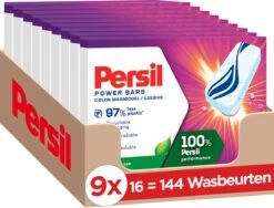 Persil® Persil Power Bars Kleur Wasmiddel - Voordeelverpakking - 9 X 16 Wasbeurten