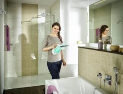 Leifheit Dry & Clean Ruitenreiniger Met Steel (43 Cm), Inwasser En Smalle Zuigmond (17 Cm) Click System -Thuis Winkel 1200x923