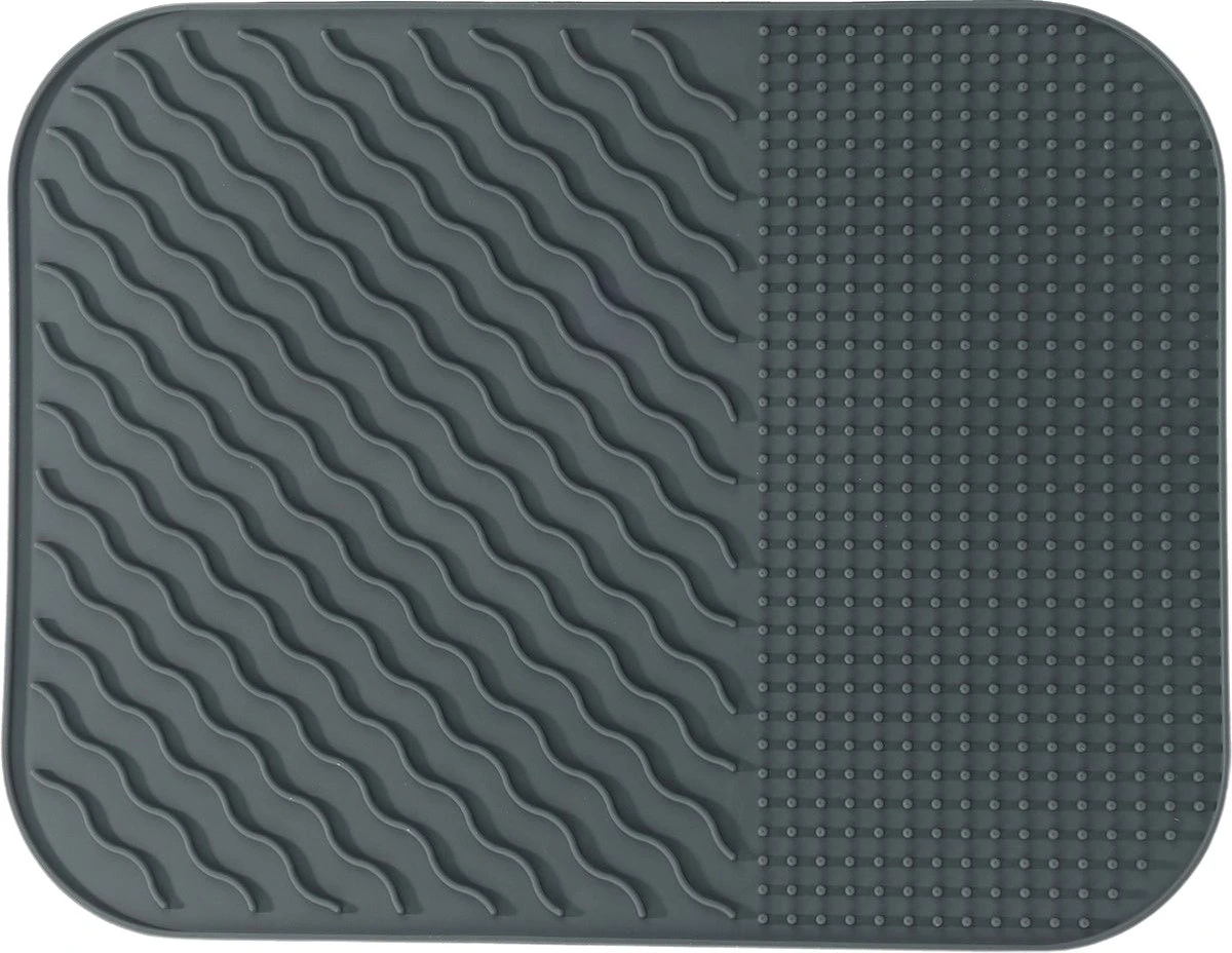 Alpina Afdruipmat - Droogmat - Siliconen - 26,5x34,5 Cm - Grijs 3 Alpina Afdruipmat - Droogmat - Siliconen - 26,5x34,5 Cm - Grijs - Afbeelding 2