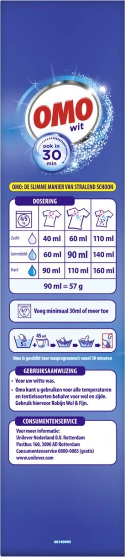 Omo Wit XXL Waspoeder 80 Wasbeurten 16 Omo Wit XXL Waspoeder 80 Wasbeurten -Thuis Winkel 271x1200