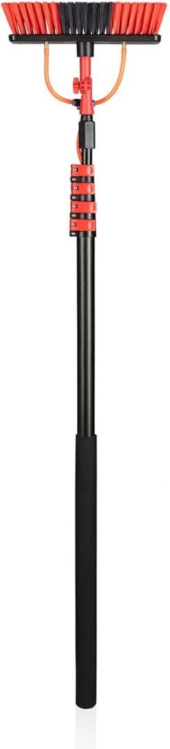Umuzi Cleaning Telescopische Waterborstel - Uitschuifbare Schrobborstel Voor Ramen, Gevel En Huis - 1,3 Tot 4,6 Meter - Reiniger Met 4 Uitschuifbare Delen - Zeepdispenser Met Doseerknop -Thuis Winkel 273x1200