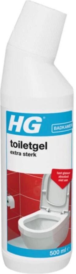 HG Toiletgel Extra Sterk - 500ml - Verwijdert De Hardnekkigste Aanslag - Tast Niet Glazuur, Roestvrijstaal En Chroom Niet Aan - Biologisch Afbreekbaar