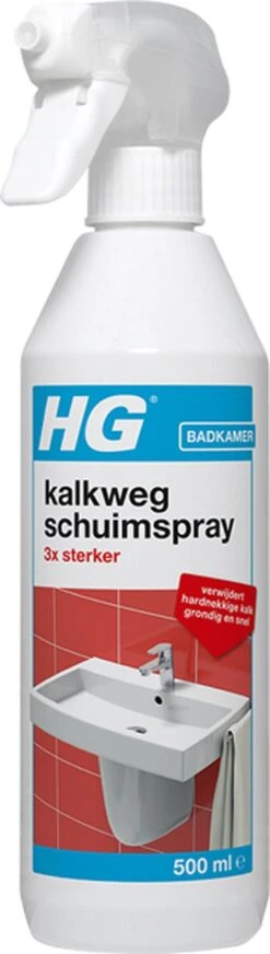 HG Kalkweg Schuimspray 3x Sterker - 500ml - Verwijdert Extreme Kalkresten - 100% Opgelost, 100% Resultaat -Thuis Winkel 340x1200