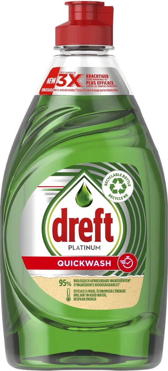 Dreft Platinum - Quickwash - Original - Vloeibaar Afwasmiddel - Voordeelverpakking 10 X 350 Ml 9 Dreft Platinum - Quickwash - Original - Vloeibaar Afwasmiddel - Voordeelverpakking 10 X 350 Ml - Afbeelding 7