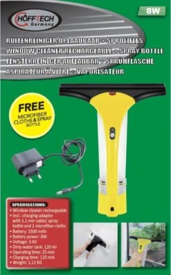Hofftech Ruitenreiniger Oplaadbaar + Sproeifles -Thuis Winkel 748x1200
