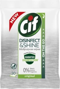 Cif Disinfect & Shine Wipes Original Desinfectie Schoonmaakdoekjes - 12 X 30 Doekjes - Voordeelverpakking -Thuis Winkel 811x1200
