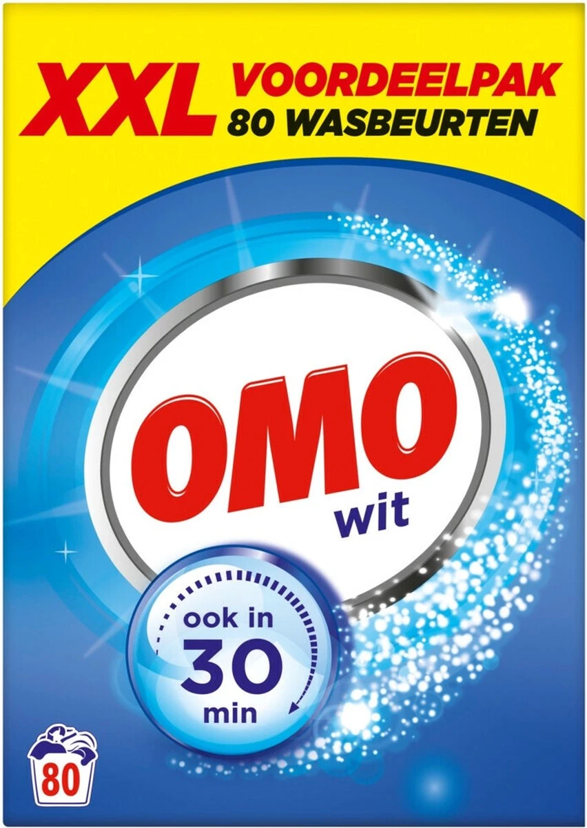 Omo Wit XXL Waspoeder 80 Wasbeurten 3 Omo Wit XXL Waspoeder 80 Wasbeurten