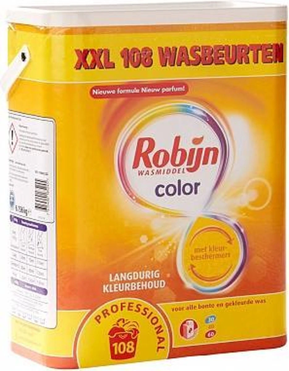 Robijn Professional - Color Wasmiddel - 108 Wasbeurten (6,15 Kg) 5 Robijn Professional - Color Wasmiddel - 108 Wasbeurten (6,15 Kg) - Afbeelding 3