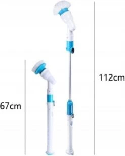 Merkloos Elektrische Schoonmaakborstel - Draadloos - 3 Opzetstukken - Oplaadbaar - Schrobber - Poetsmachine - Schoonmaak Middelen - Schoonmaak Borstel - Schrobborstel - Badkamer / Keuken - Poetsmachine - Polijstmachine - Reinigingsborstel -Thuis Winkel 970x1200